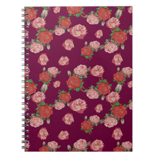 Caderno Espiral lindo padrão de flores