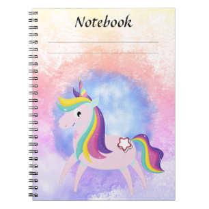 Caderno Espiral Lindo pequeno unicórnio