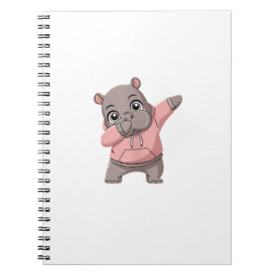 Caderno Espiral Lindos Leitões Pigmys Meninos Meninas Dabbing Moo 