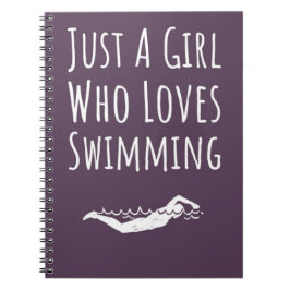 Caderno Espiral Lindos Presentes de Natação Rosa para Bebês Menina