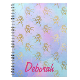 Caderno Espiral Lindos Unicórnios
