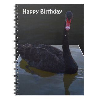 Caderno Espiral Lingotes Negros Em Pond, Notebook De Aniversário
