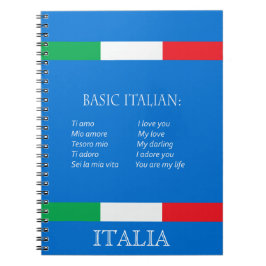 Caderno Espiral língua italiana viagem básico em língua italiana a