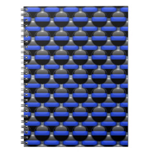 Caderno Espiral Linha Azul Fino