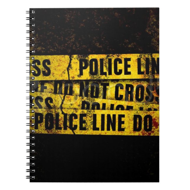 Caderno Espiral Linha de polícia (Frente)