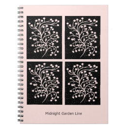 Caderno Espiral Linha Jardim à Meia-Noite Rosa Soft