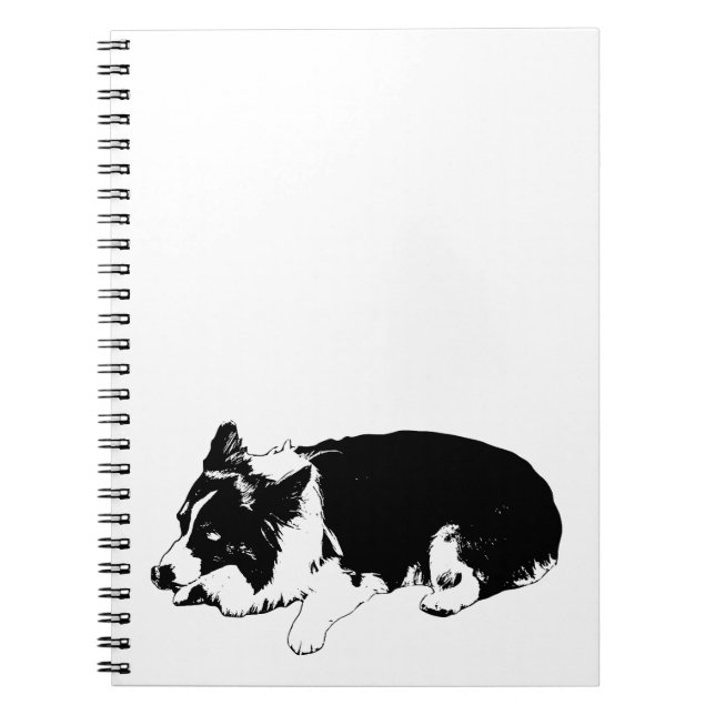 Caderno Espiral linha nota calma, corgi (Frente)