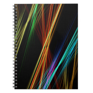 Caderno Espiral Linhas brilham luz de fundo