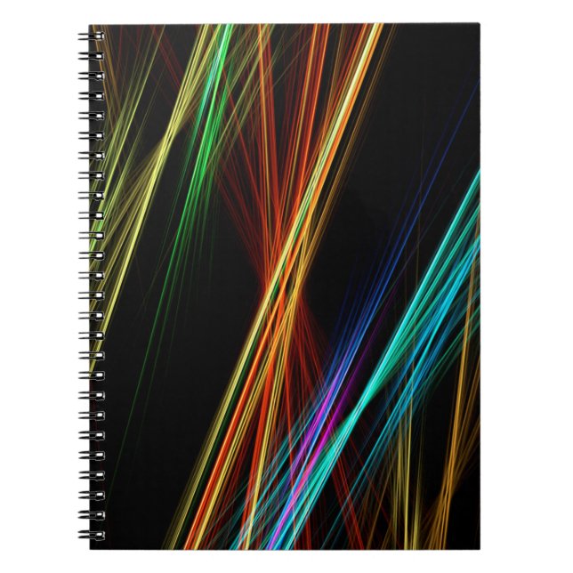 Caderno Espiral Linhas brilham luz de fundo (Frente)