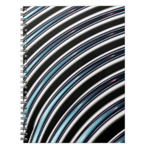 Caderno Espiral Linhas curvadas perto acima de um Fractal