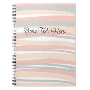 Caderno Espiral Linhas de Abstrato de Chic Boho