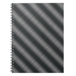 Caderno Espiral Linhas de gradação preto e branco ultra-finas