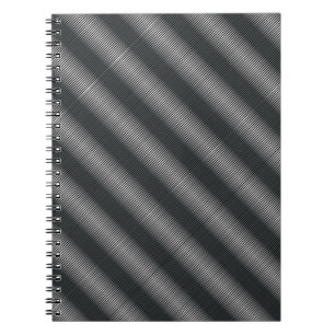 Caderno Espiral Linhas de gradação preto e branco ultra-finas