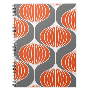Caderno Espiral Linhas onduladas: padrão geométrico de colheita.