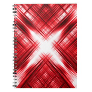 Caderno Espiral Linhas vermelhas cruz