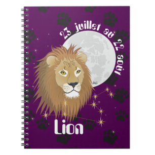 Caderno Espiral Lion 23 juillet au 22 août Carnet