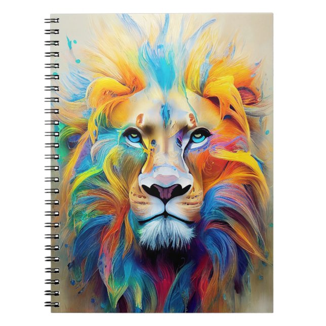 Caderno Espiral Lion Animal Discovery Adventure Planet Nature (Frente)