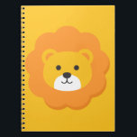 Caderno Espiral Lion Birthday Kids Art<br><div class="desc">Notebooks para crianças de aniversário de leões</div>