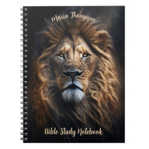 Caderno Espiral Lion Photo Notebook Seu Texto e Imagem Personaliza