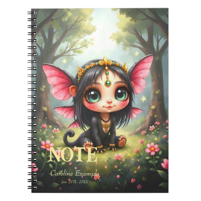 Caderno Espiral Liora – Guardiã de Estrelas Minúsculas (Frente)