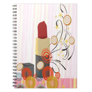 Caderno Espiral Lipsense Lipstick Cosmetologista Makeup Artista