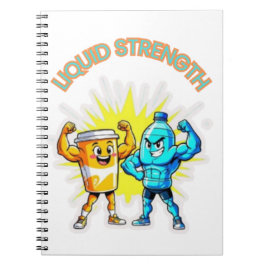 Caderno Espiral Liquid Strength – Funny Juice & Water Muscle Desig