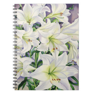 Caderno Espiral Lírios brancos 2008