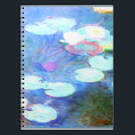Caderno Espiral Lírios-d'água, rosa - Bela arte de Claude Monet<br><div class="desc">Lírios-d'água,  rosa,  famosa pintura do artista impressionista francês Claude Monet</div>