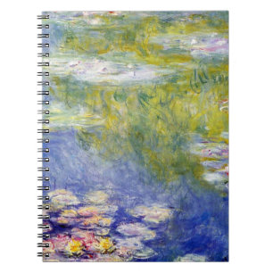 Caderno Espiral Lírios de água por Claude Monet