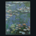 Caderno Espiral Lírios de Claude Monet, Flores Vintage<br><div class="desc">Lírios (1916), por Claude Monet. Water Lily é uma pintura floral de arte impressionista vintage. Jardim de flores da primavera Monet em Giverny, França. Esta paisagem é uma das muitas variações das pinturas de lírio-d'água que Monet pintou por seu lago. Sobre o artista: Claude Monet (1840-1926) foi o fundador do...</div>