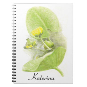 Caderno Espiral Lírios de flores