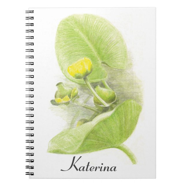 Caderno Espiral Lírios de flores (Frente)