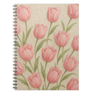 Caderno Espiral lírios e renda design