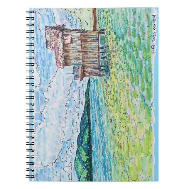 Caderno Espiral Lírios no Lago (Frente)