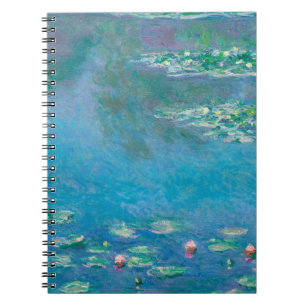 Caderno Espiral Lírios por Claude Monet Fine Art Painting