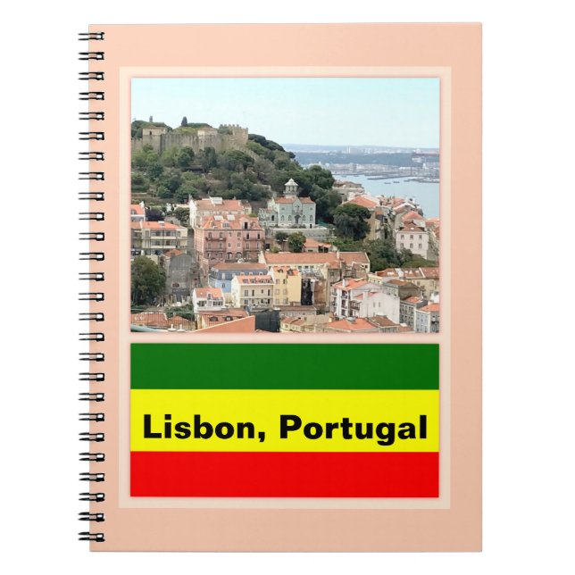 Caderno Espiral Lisboa, Portugal Skyline (Frente)