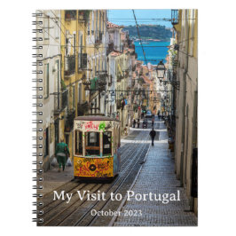 Caderno Espiral Lisboa Tram, minha visita a Portugal Texto Persona