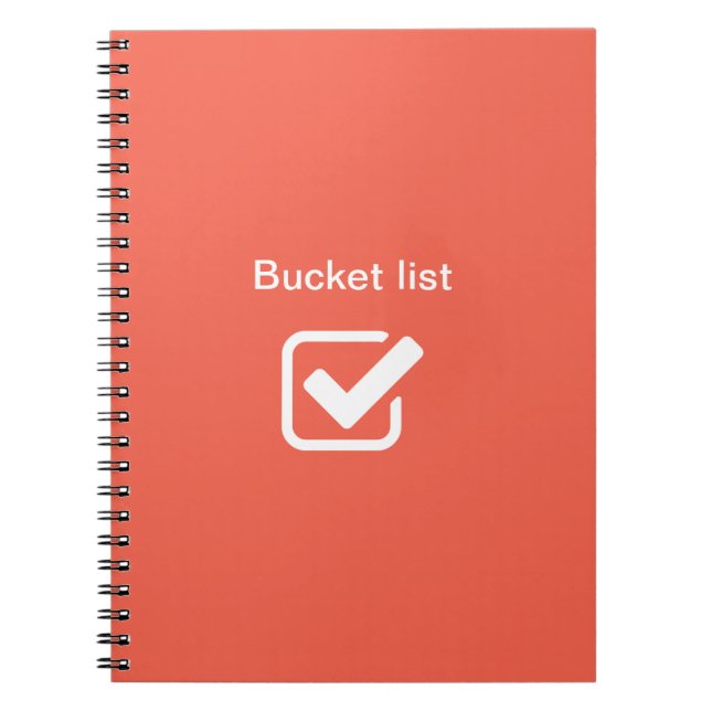 Caderno Espiral Lista de baldes - (Frente)