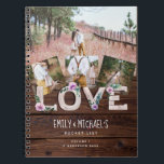 Caderno Espiral LISTA DE BALDES Fotografias Rústico Roxo Floral<br><div class="desc">Casais personalizados adoráveis mantêm o notebook da lista de baldes com cobrir decorativo e dois campos modelo de texto para adicionar seus primeiros nomes e um título conforme desejado. Isso faria um belo presente de casamento para recém-casados, ou um presente de aniversário de casamento ou um presente de casal que...</div>