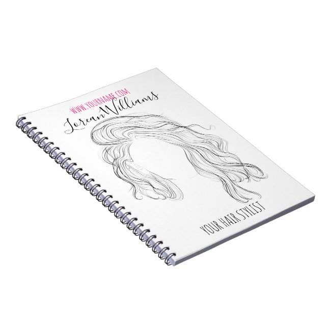 Caderno Espiral Lista de Cabelos Naturais de Longa Onda de Linha M (Lado Direito)