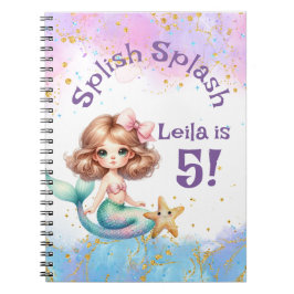 Caderno Espiral Lista de Memórias de Aniversário do Splash Splash