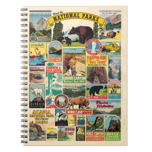 Caderno Espiral Lista de Parques Nacionais nos Estados Unidos