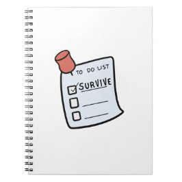Caderno Espiral Lista de Tarefas: Sobreviver 