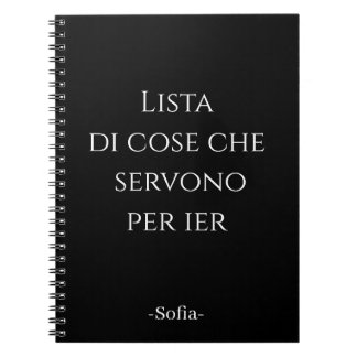 Caderno Espiral Lista di cose servono por ieri Taccuino