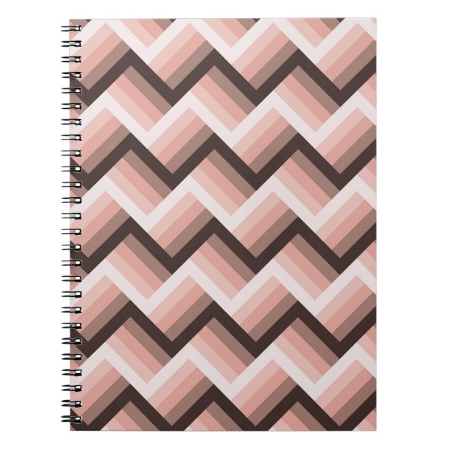 Caderno Espiral Listra 3D Moderna Abstrata Sem Costura (Frente)