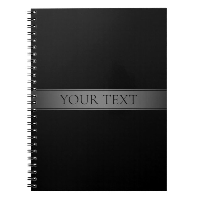Caderno Espiral Listra de Gradiente Elegante Simples Editável em C (Frente)