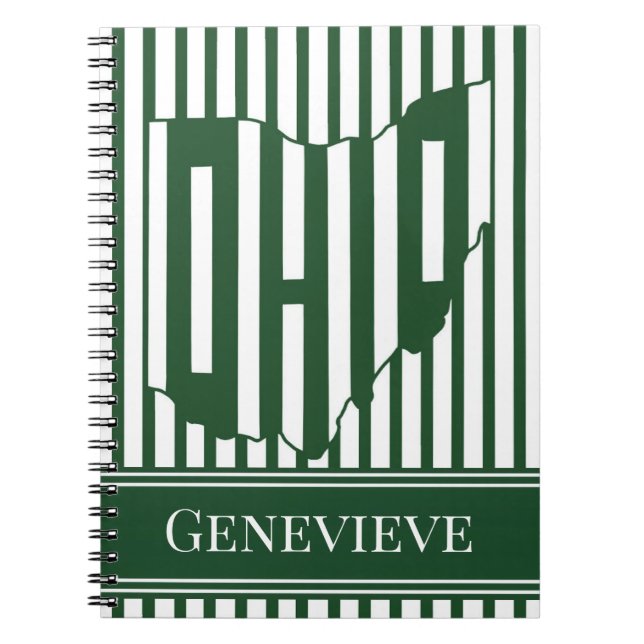 Caderno Espiral Listra Verde de Ohio (Frente)