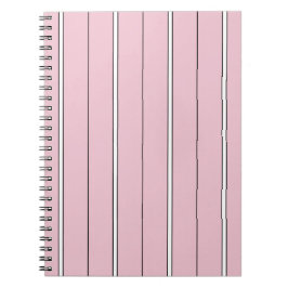 Caderno Espiral Listra Vertical Rosa Suave Padrão Mínimo