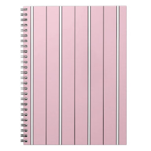 Caderno Espiral Listra Vertical Rosa Suave Padrão Mínimo