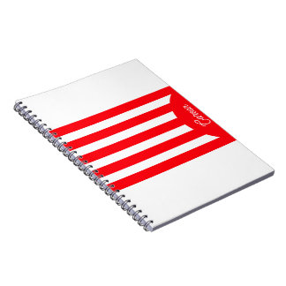 Caderno Espiral Listrado Vermelho